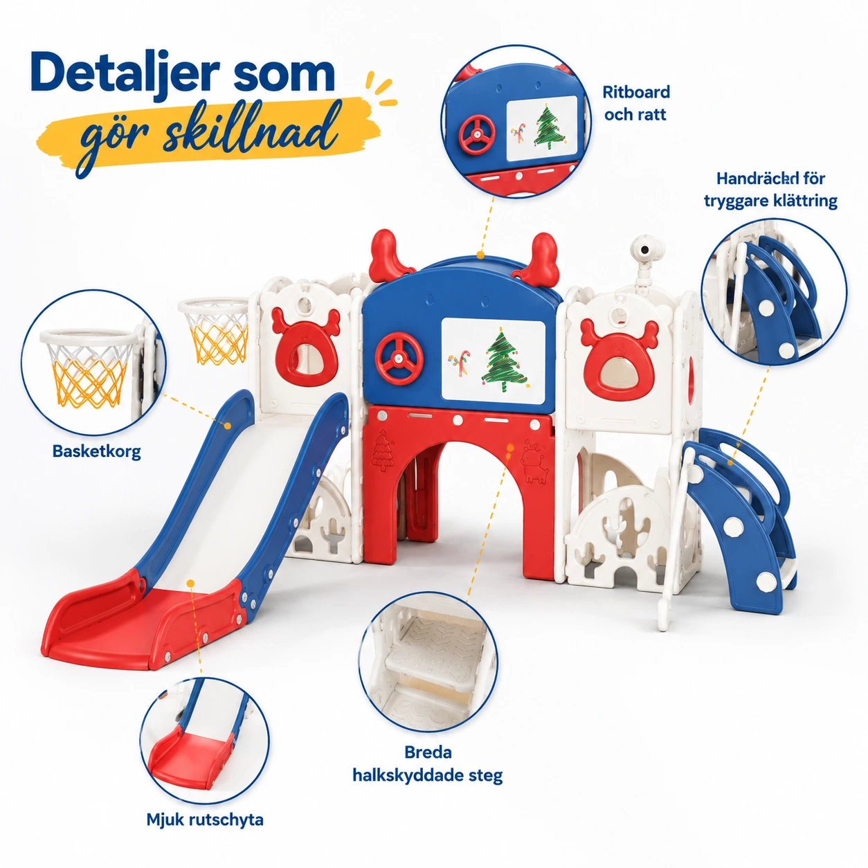 Lekställning med Rutschkana och Klätterstege för Barn
