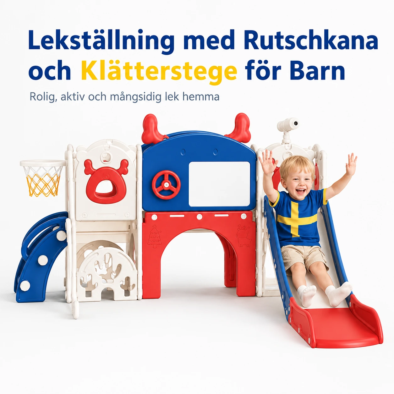 Lekställning med Rutschkana och Klätterstege för Barn