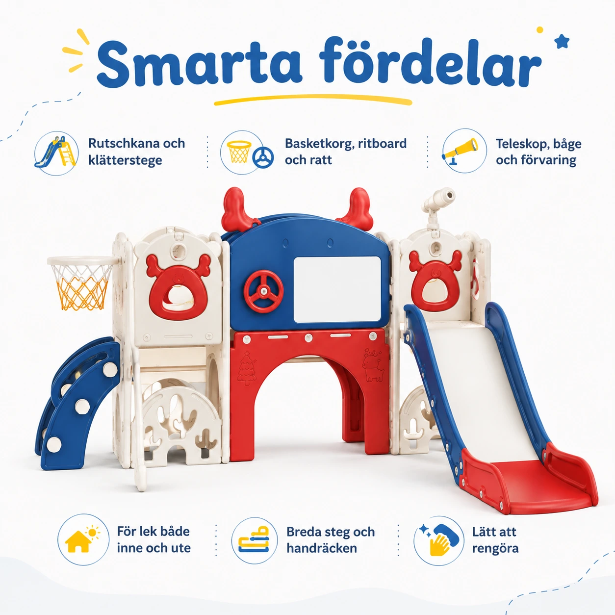 Lekställning med Rutschkana och Klätterstege för Barn