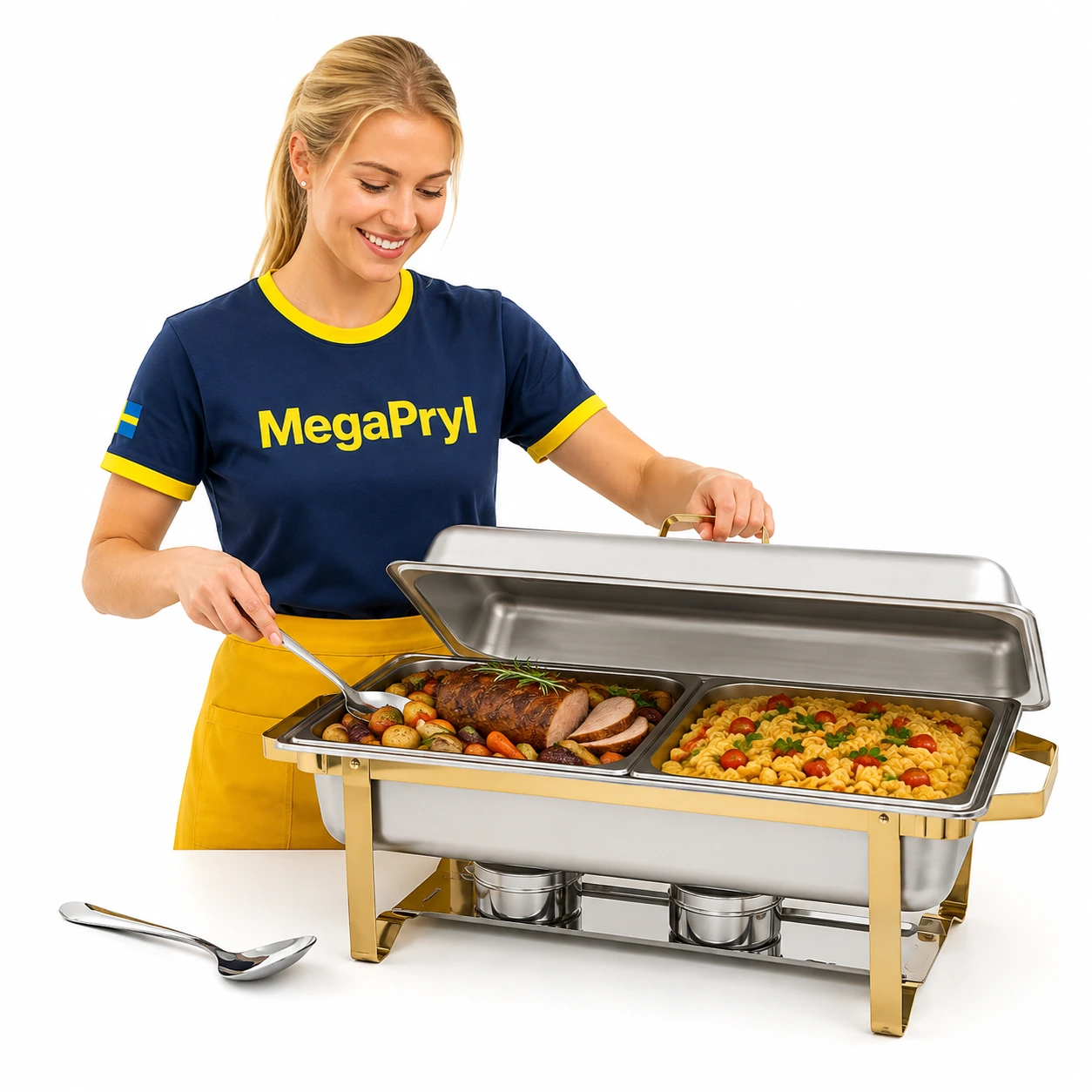 Chafing dish -buffetsetti ruostumattomasta teräksestä