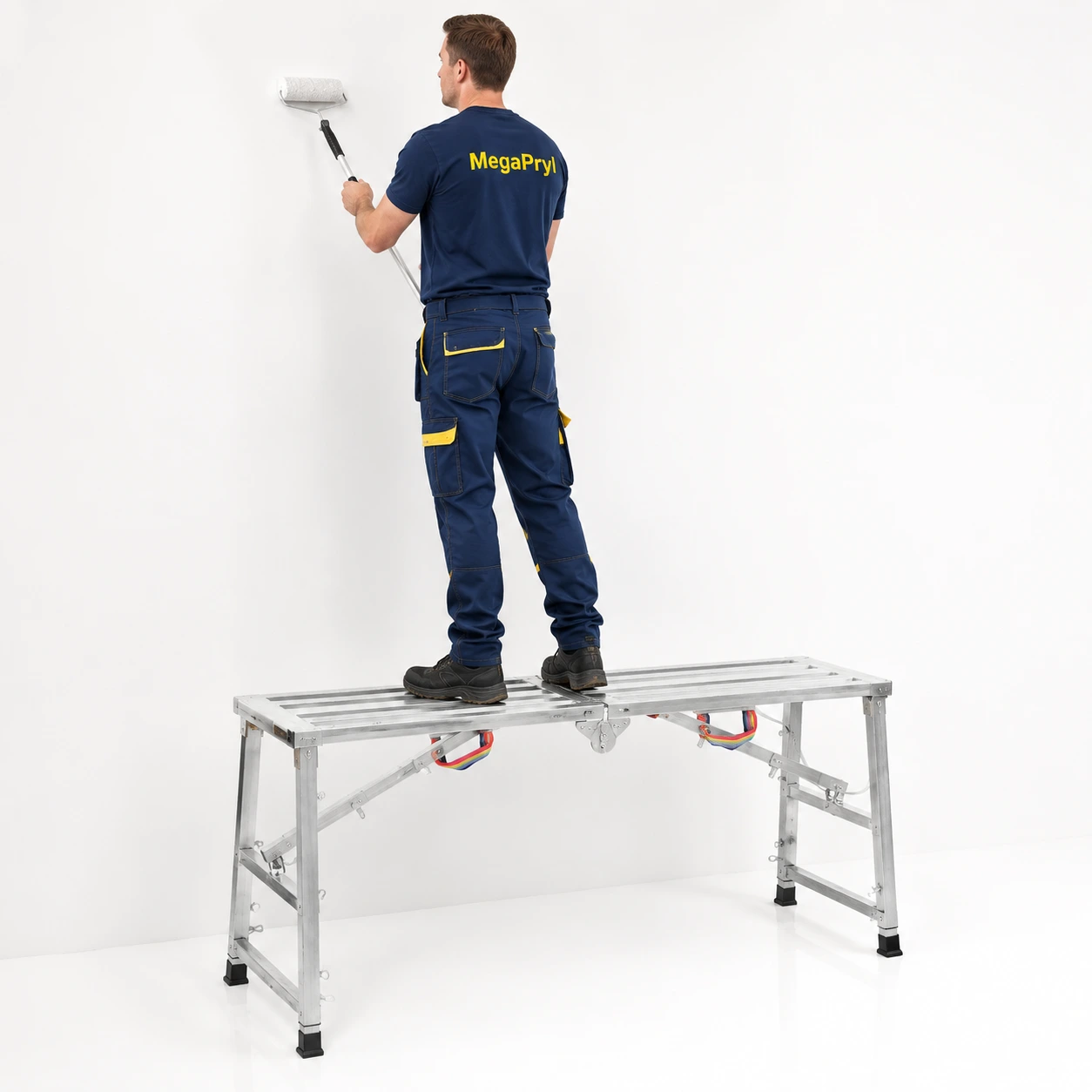 Justerbar arbetsplattform i aluminium, hopfällbar