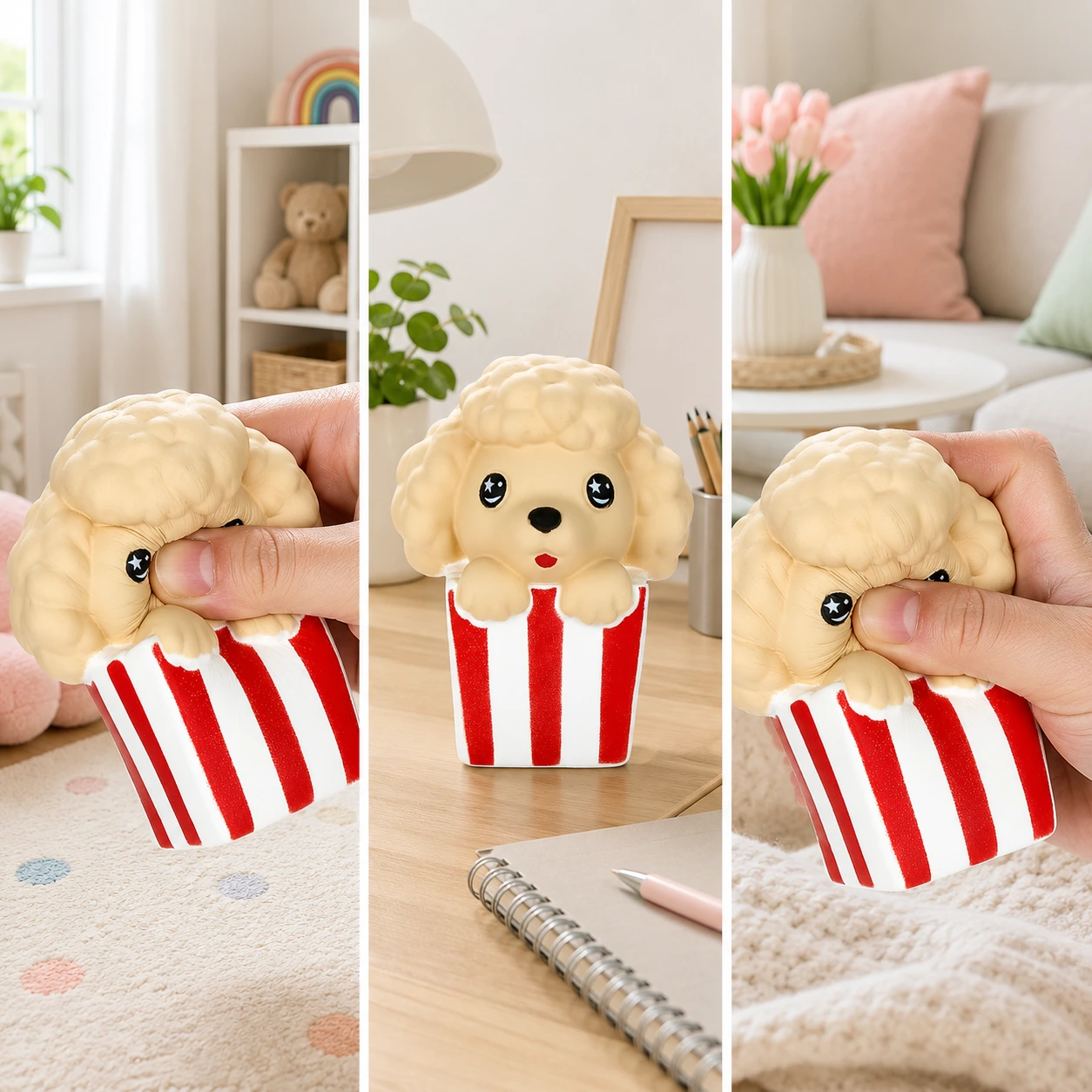 Pudel Squishy Popcorn – Doftande Klämleksak