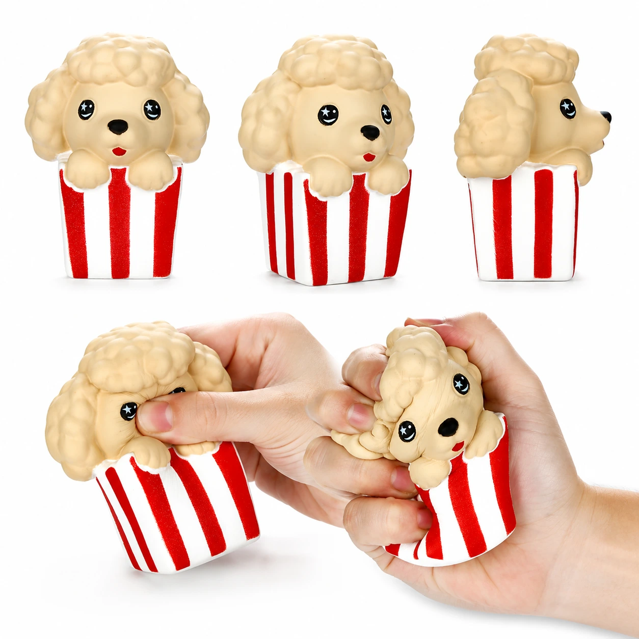 Pudel Squishy Popcorn – Doftande Klämleksak
