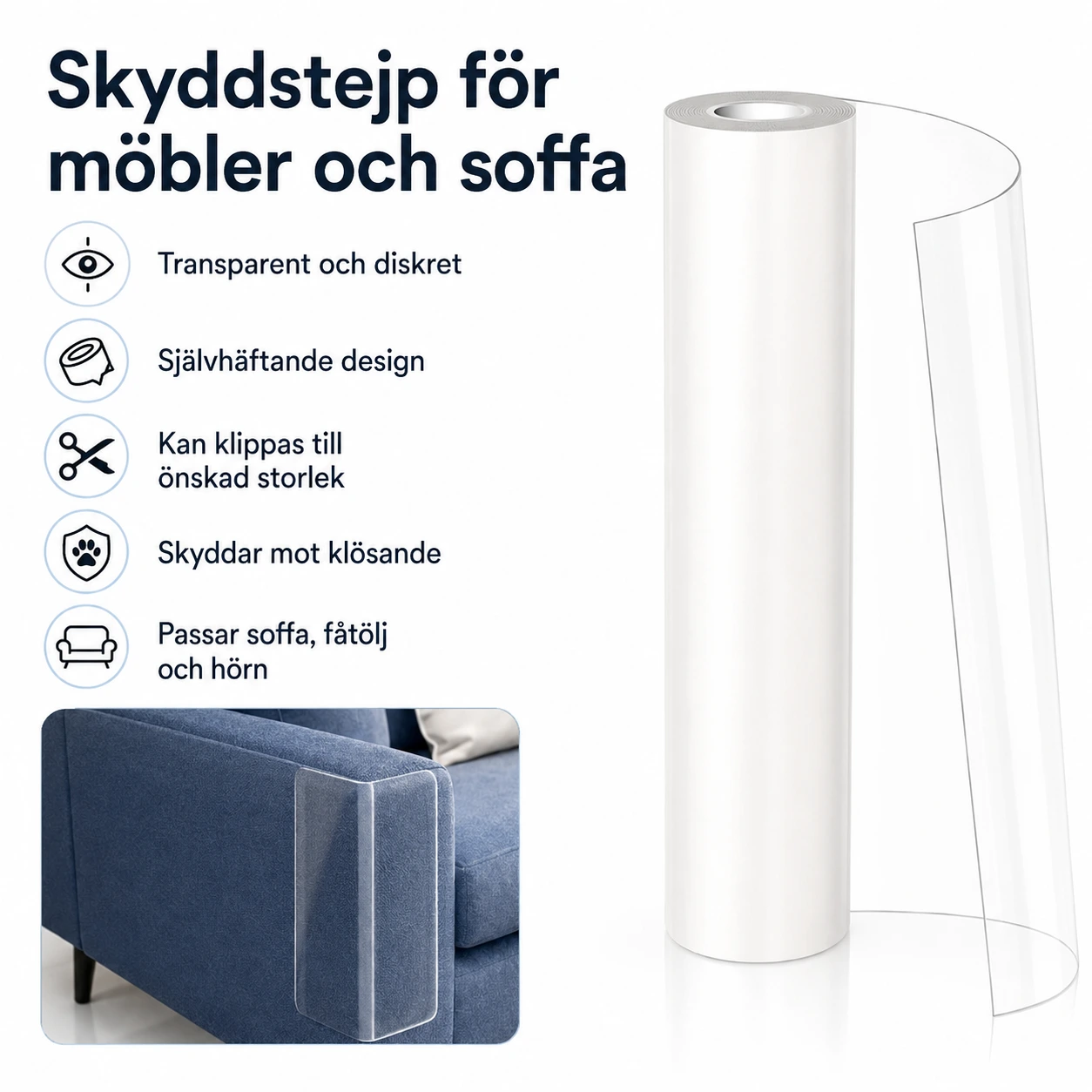 Kissoja karkottava suojateippi huonekaluille ja sohvalle