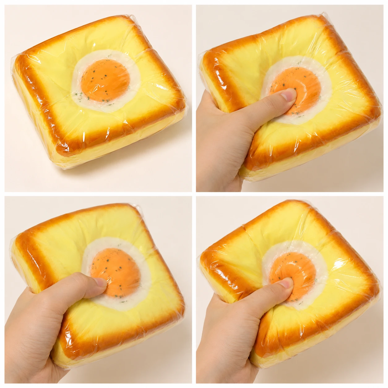 Squishy Toast med Ägg – Mjuk Klämleksak