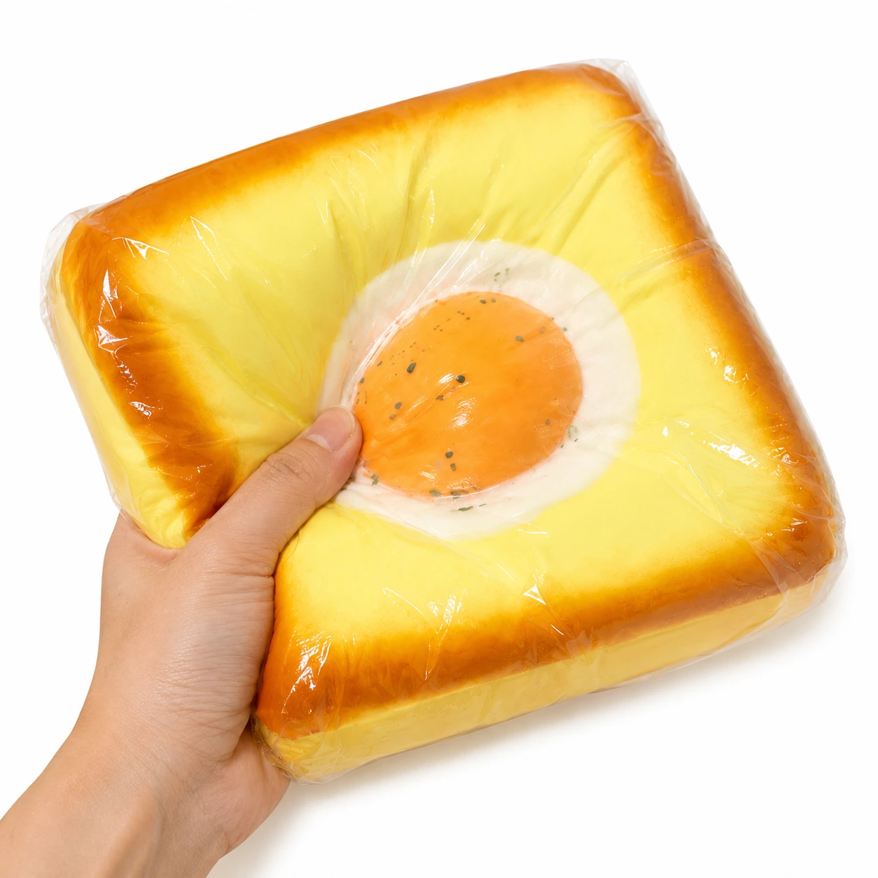 Squishy Toast med Ägg – Mjuk Klämleksak
