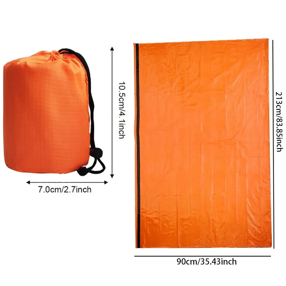 Nödfilt Sovsäck Orange Vattentät