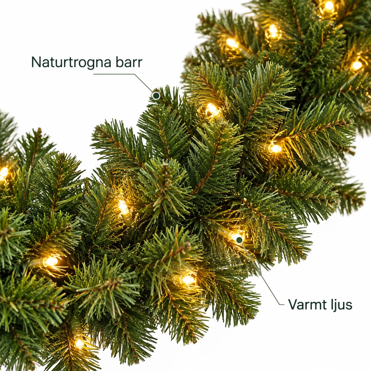 Jul girlang för dörr, trappa och mantel 2,7 m