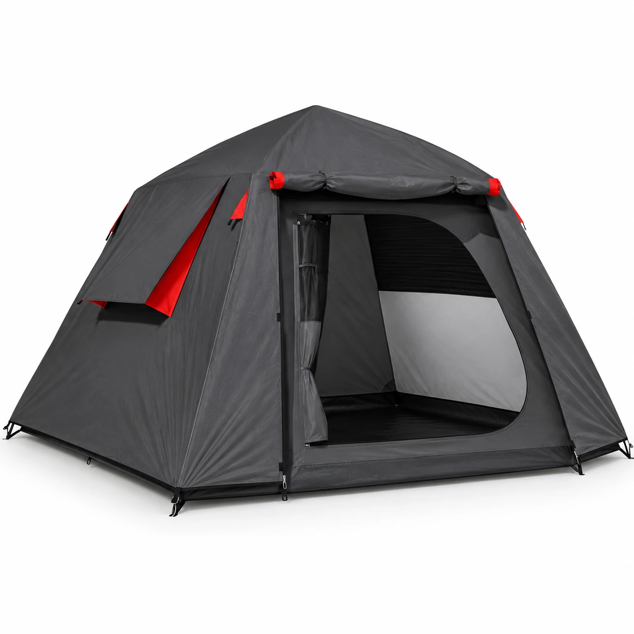 Kupoltält för camping med två dörrar och 3000 mm vattenpelare