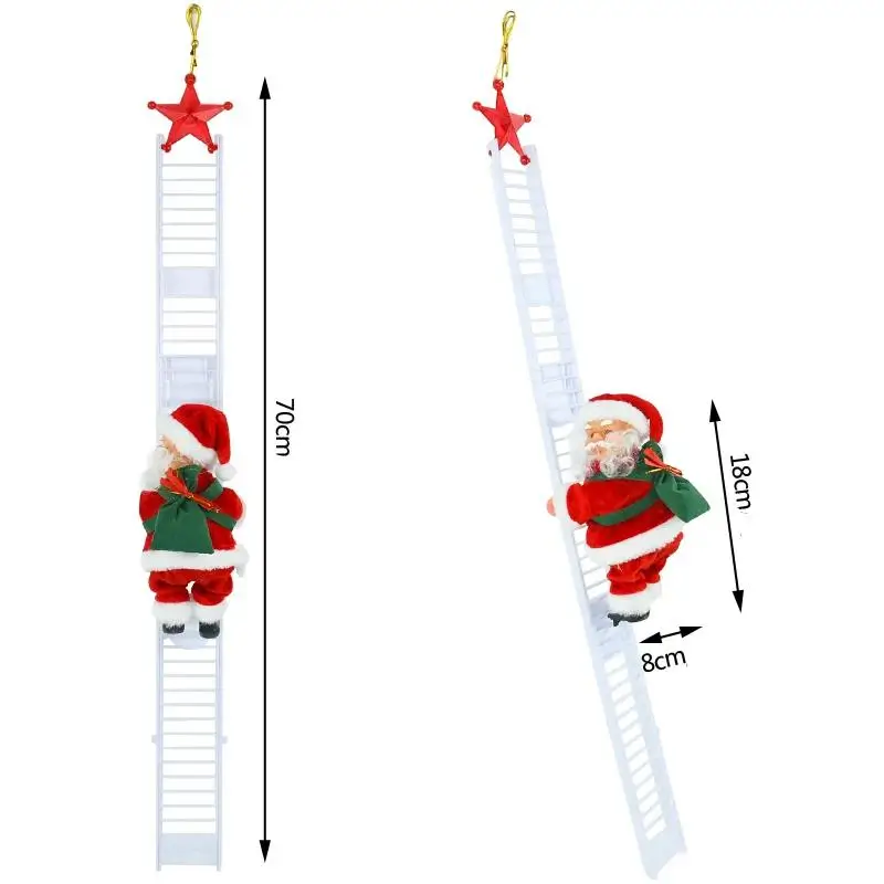 Klättrande Jultomte på Stege med Musik 3