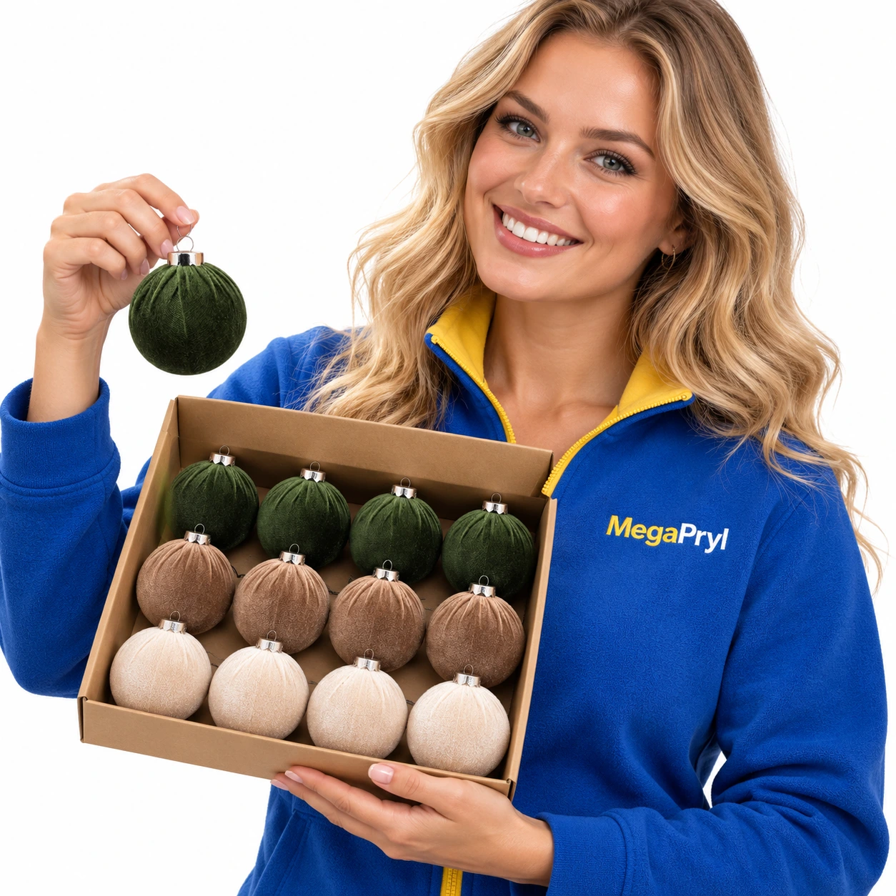 Julgranskulor i sammet 12-pack, 6 cm