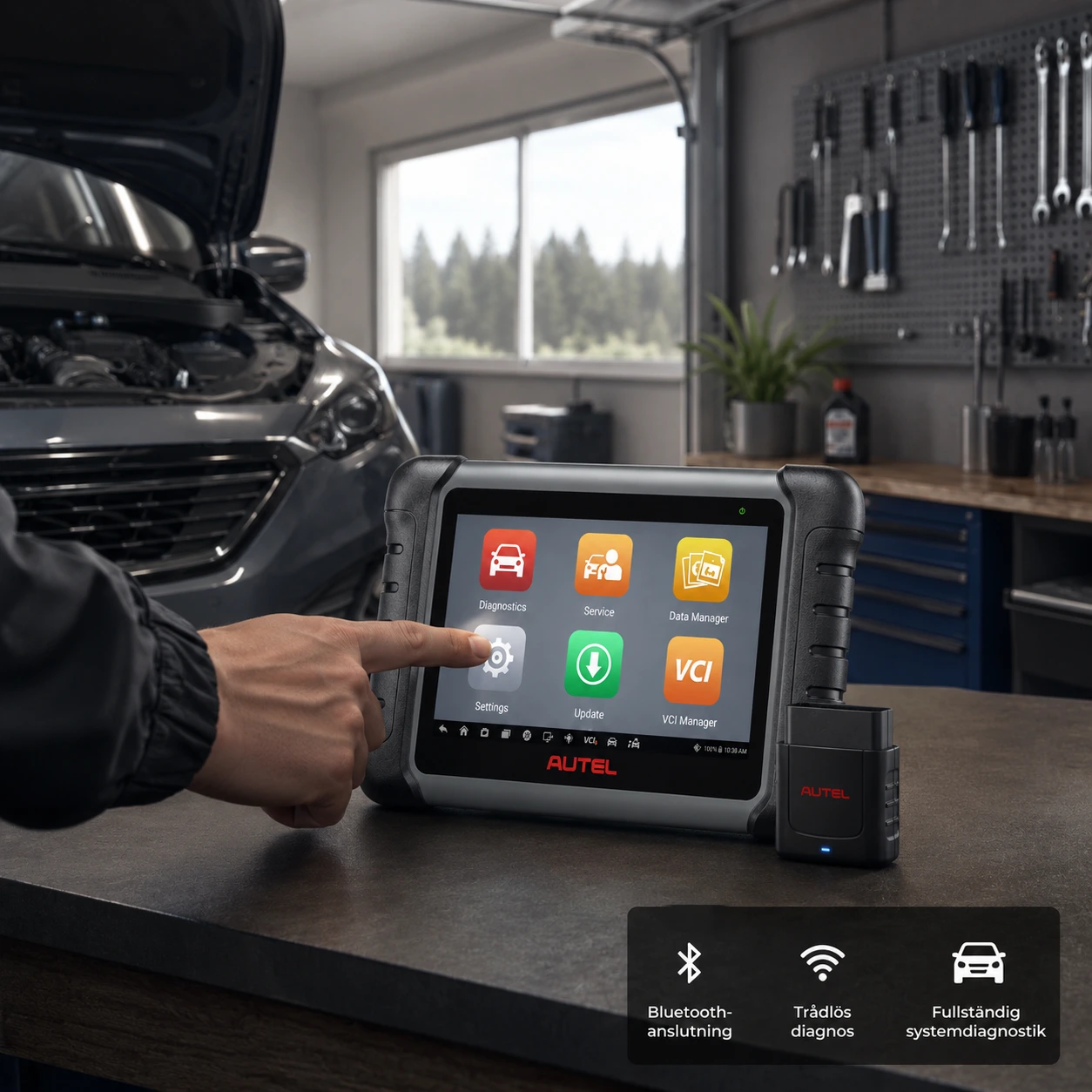 Autel MK808K-BT OBD2-diagnosverktyg för bil med Bluetooth
