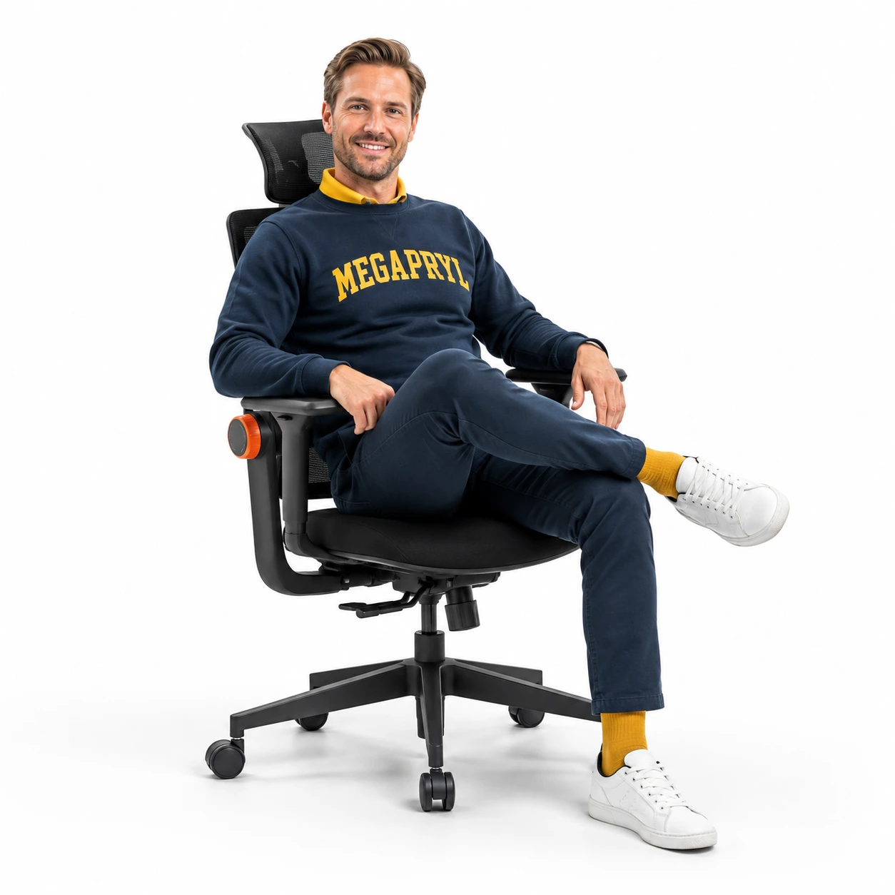 Ergonomisk Kontorsstol med Nät och Ryggstöd