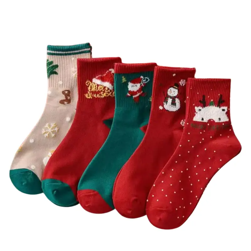 Julstrumpor med Julmotiv 5-pack 4