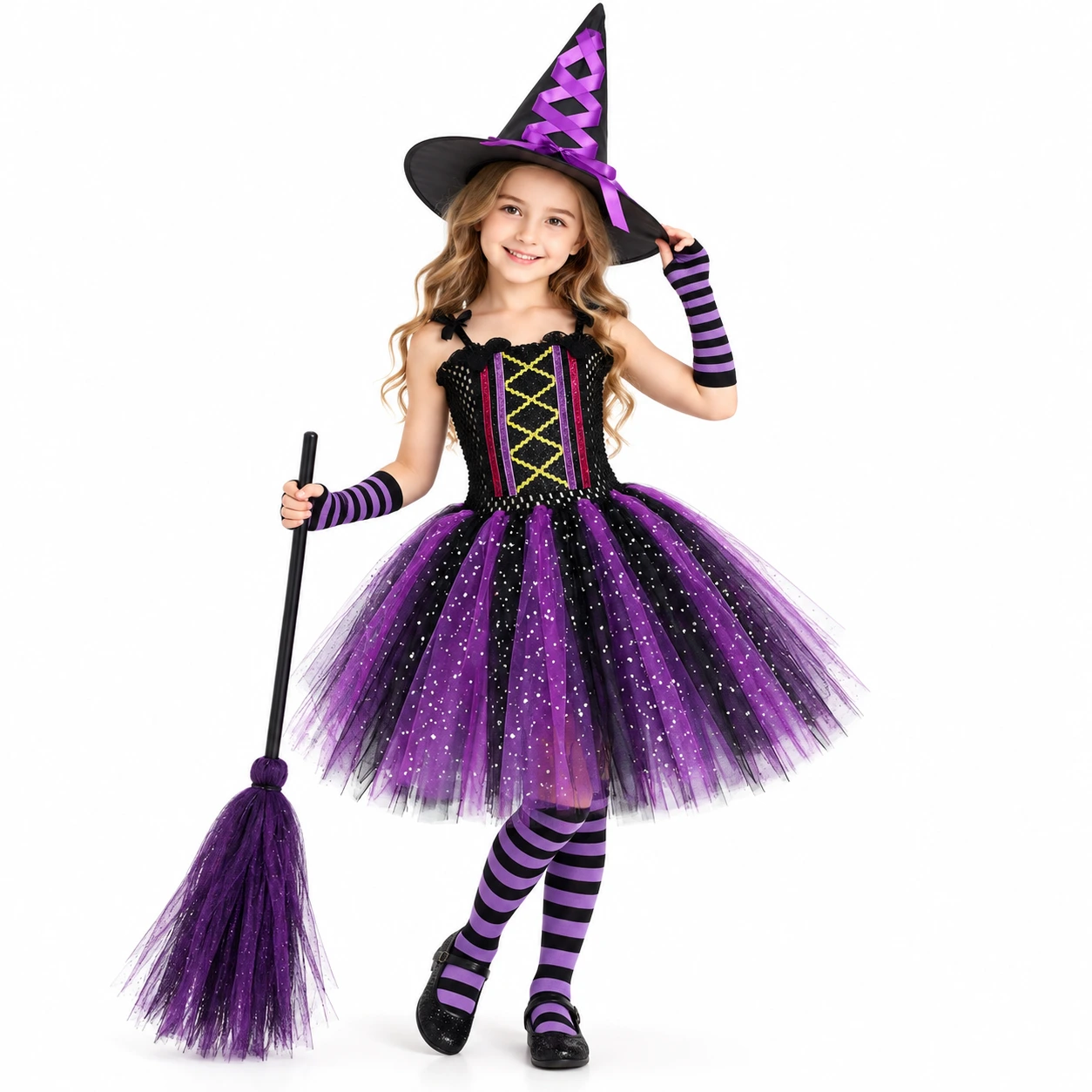 Häxdräkt för barn till halloween och maskerad