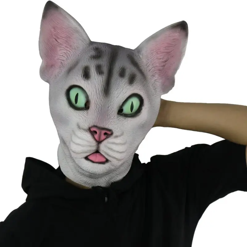 Katthuvudmask i Latex - Söt och Skrämmande 2
