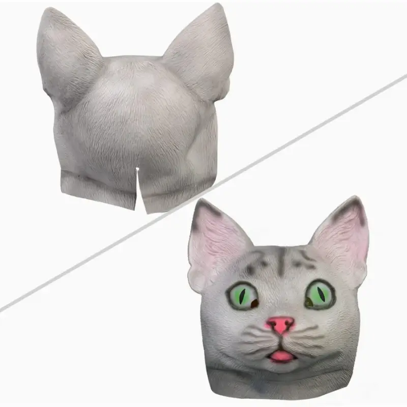 Katthuvudmask i Latex - Söt och Skrämmande 3