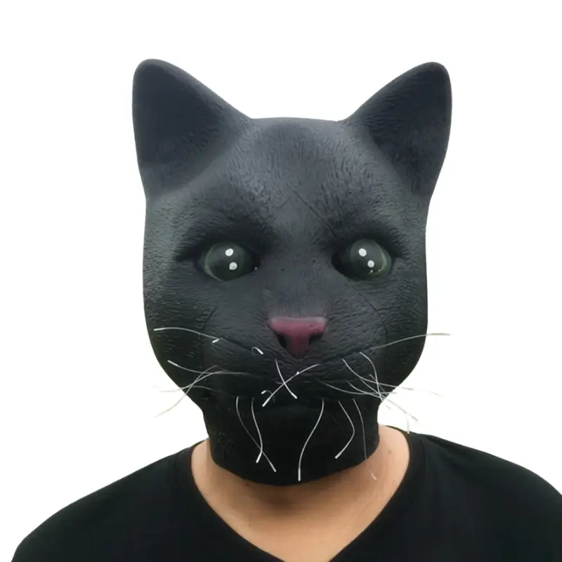 Katthuvudmask i Latex - Söt och Skrämmande 7
