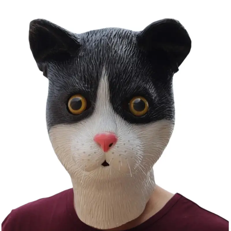 Katthuvudmask i Latex - Söt och Skrämmande 8