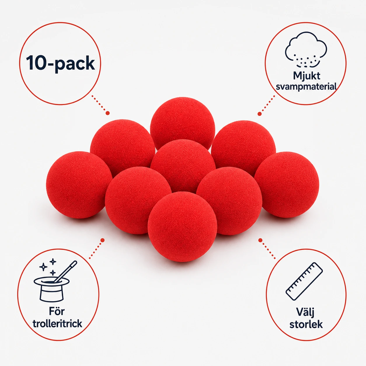 Svampbollar för Trolleri 10-pack
