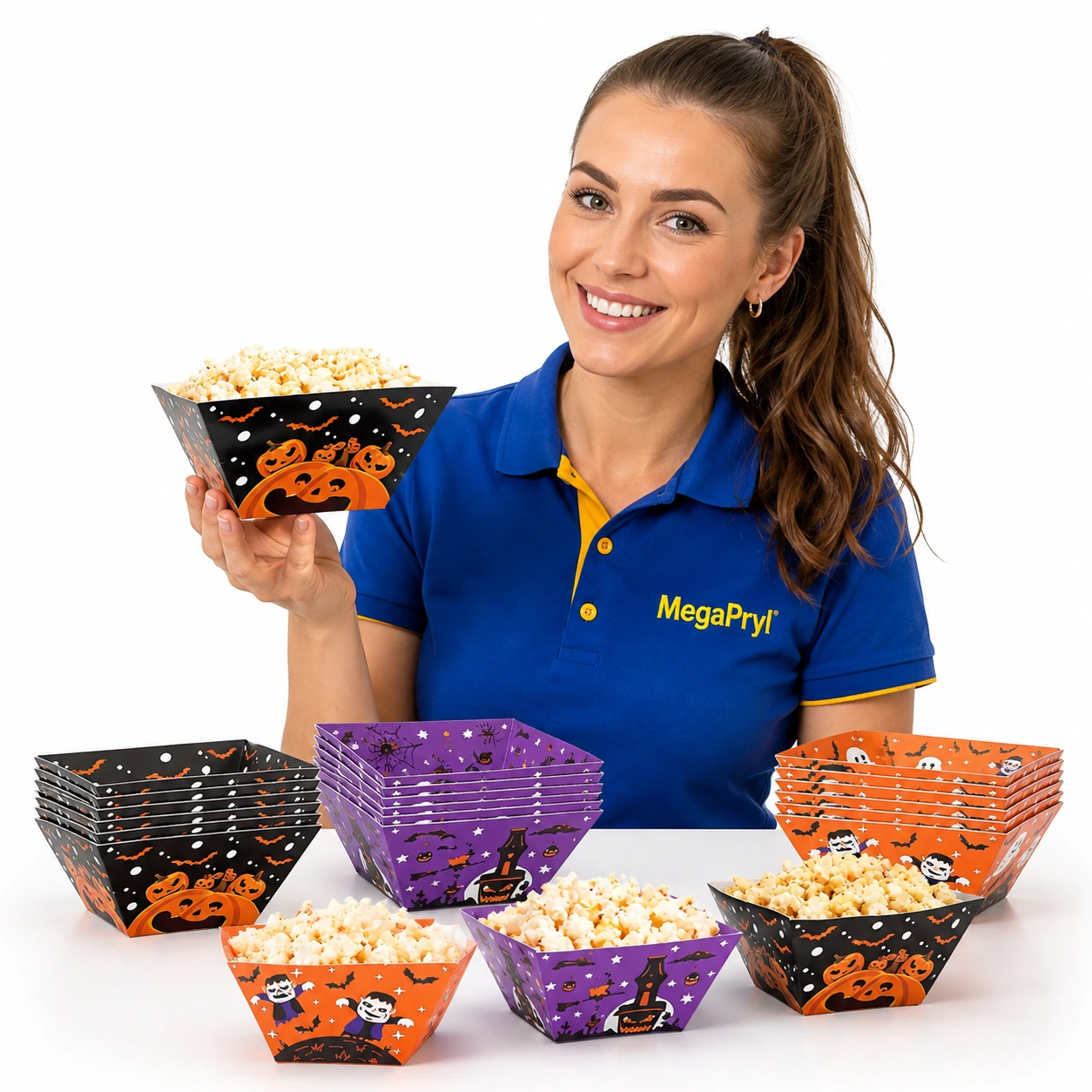 Halloween popcornbägare för fest och filmkväll 12-pack
