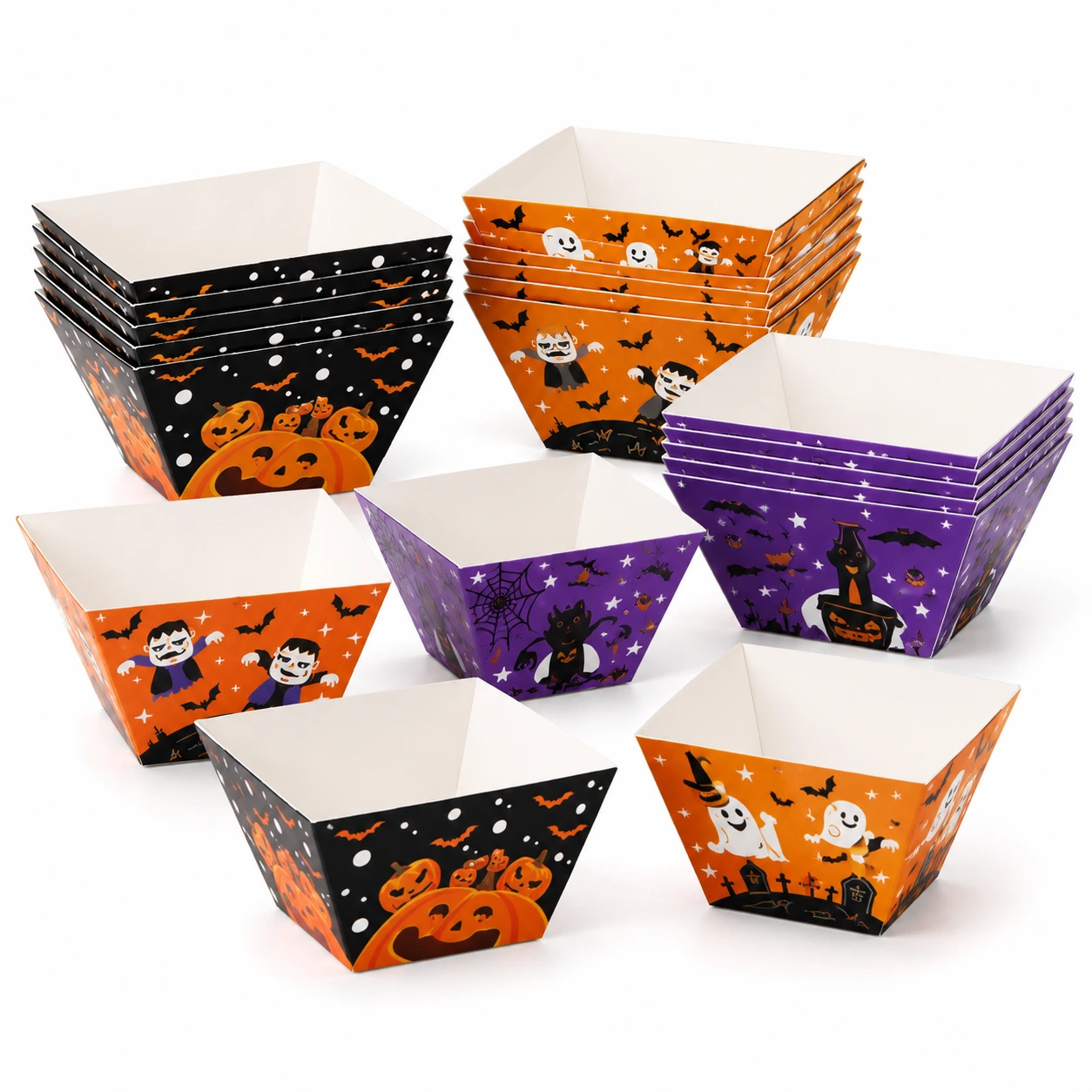 Halloween popcornbägare för fest och filmkväll 12-pack