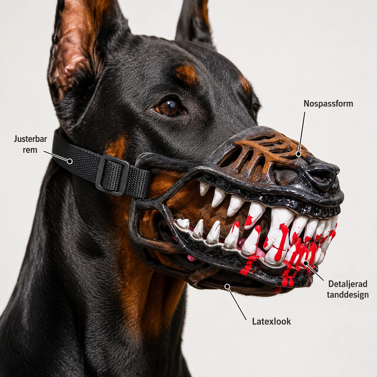 Hundmask för Halloween och maskerad