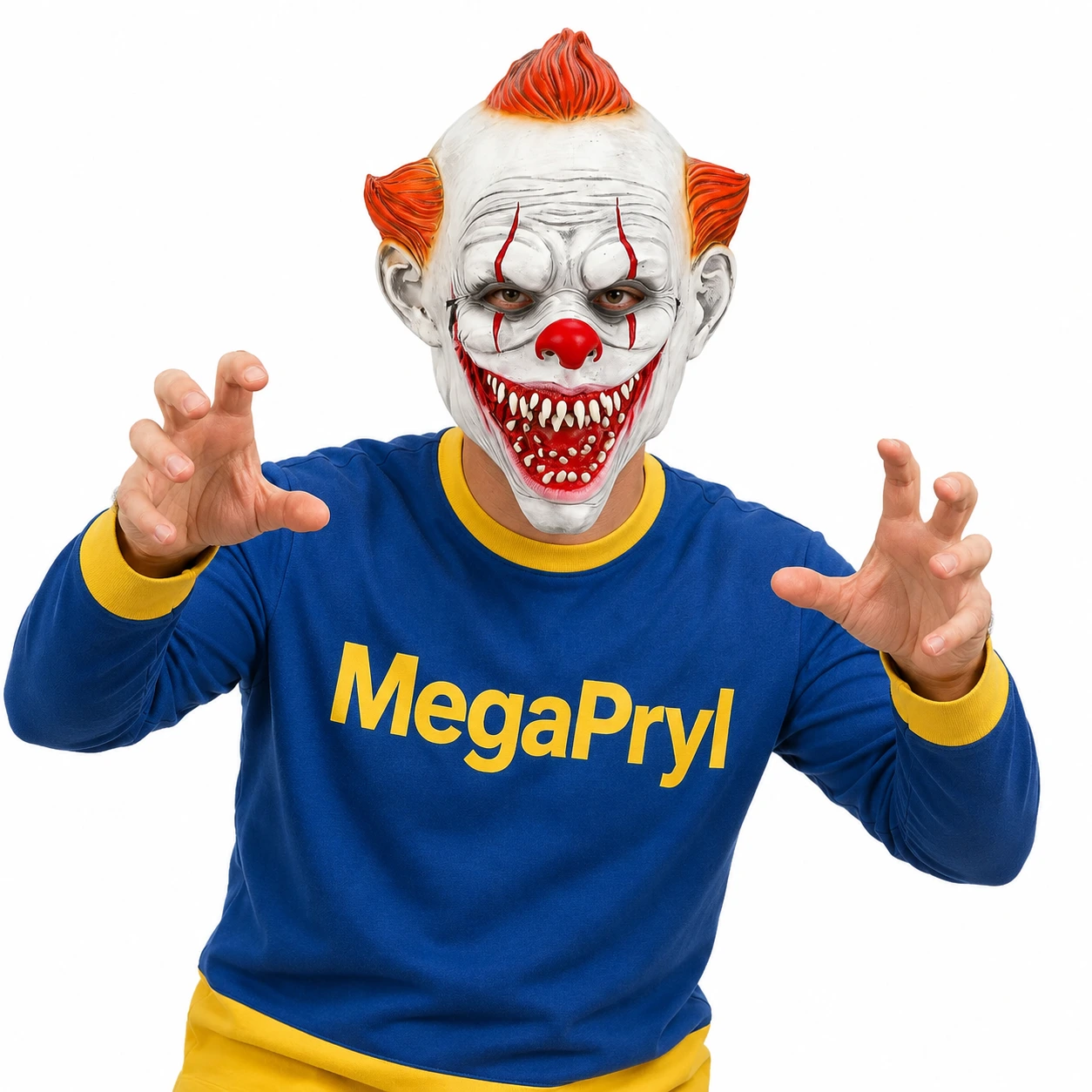 Clownmask för halloween och maskerad