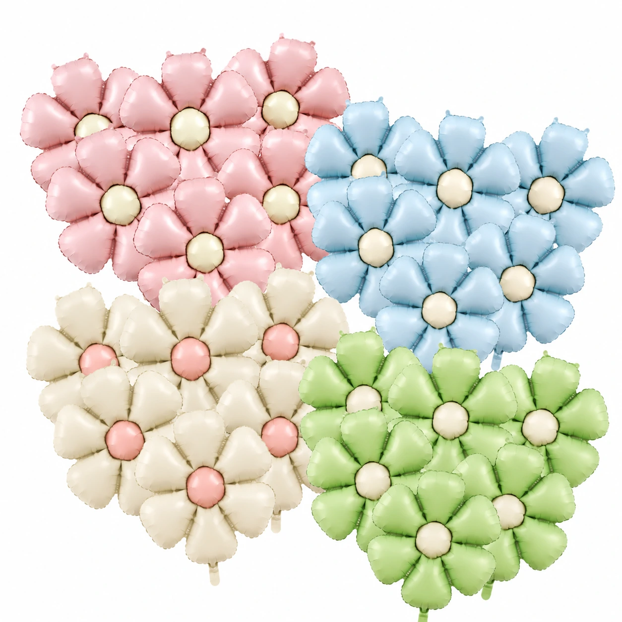 Blomballonger i Folie 6-pack – Dekoration för Fest & Kalas