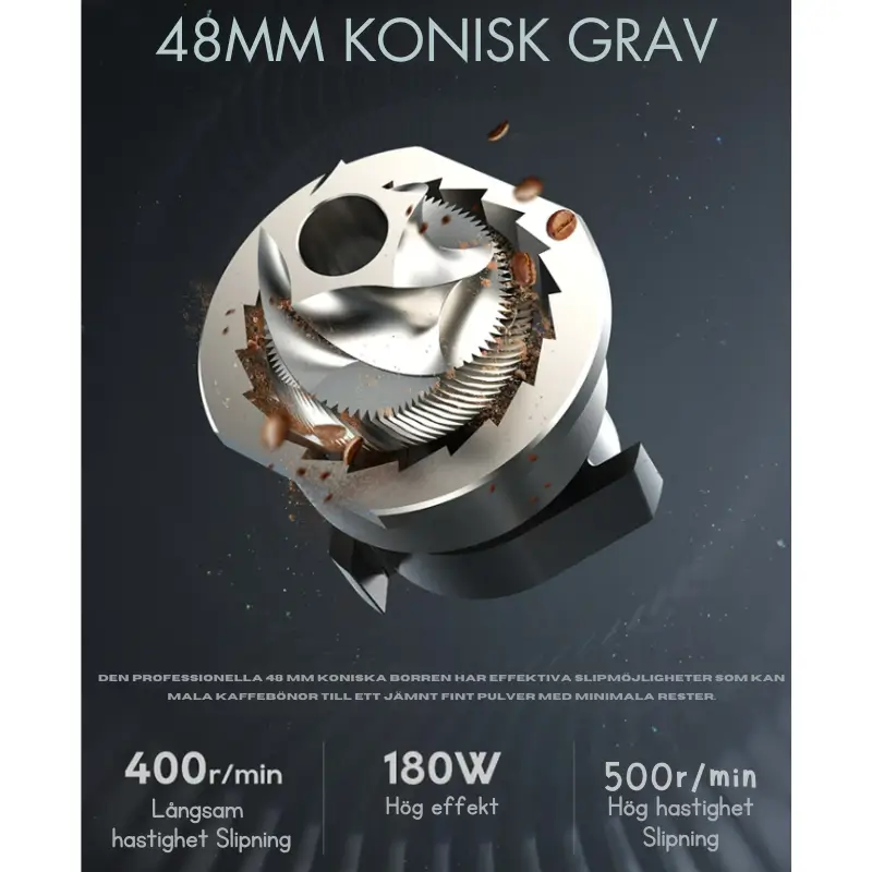 Kaffekvarn Elektrisk för Espresso och Kaffe 6