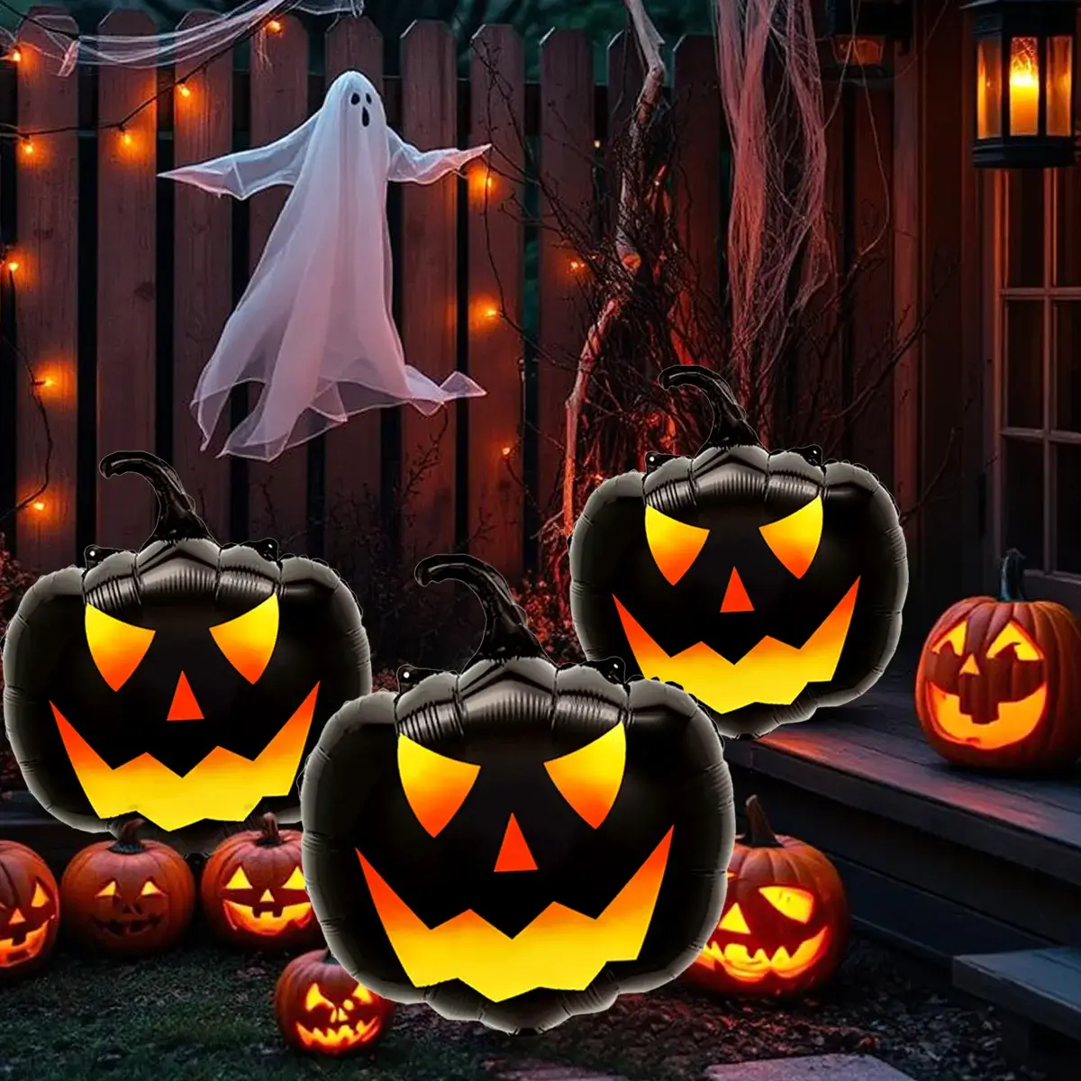 Ballonger Svarta Pumpahuvuden – 3 st 2