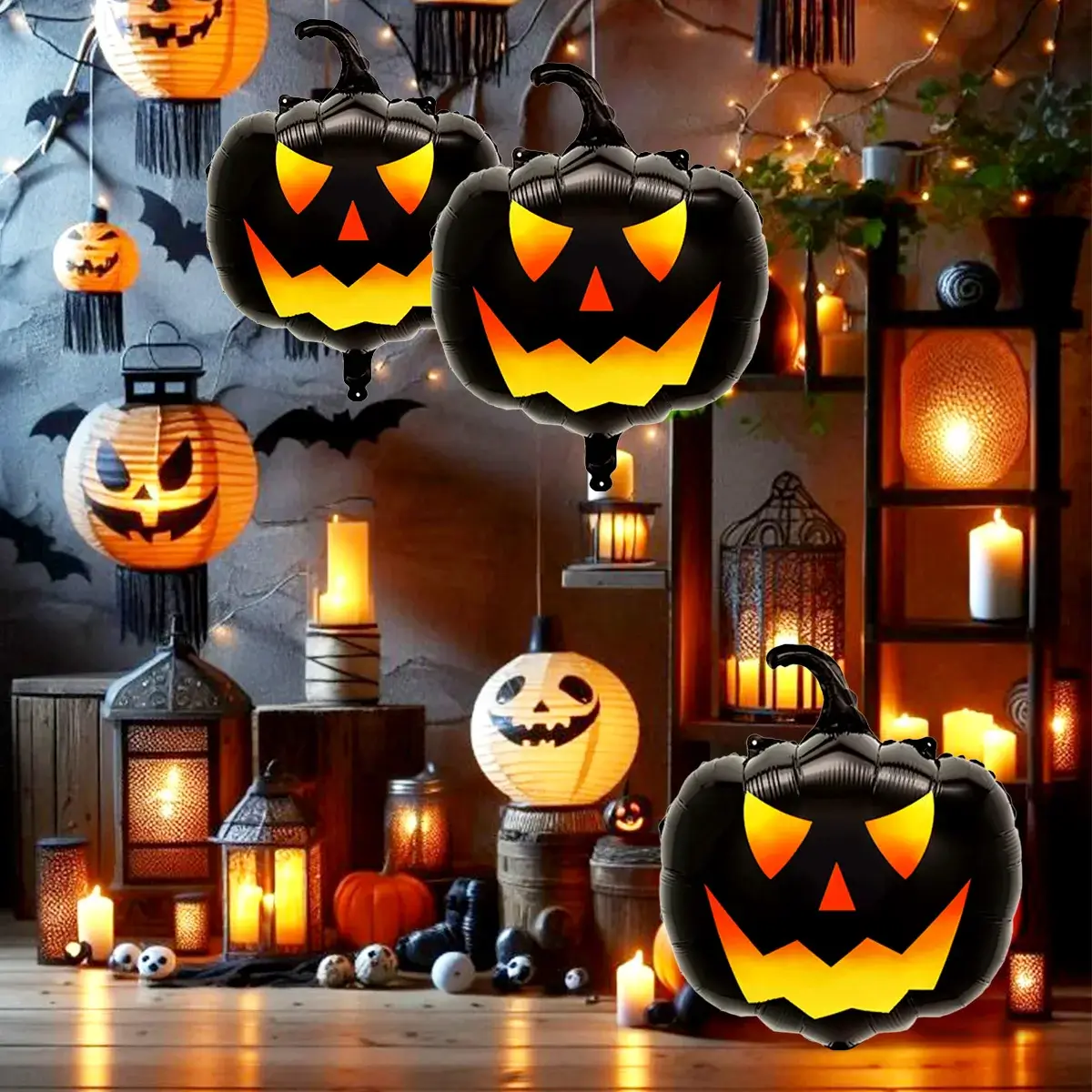 Ballonger Svarta Pumpahuvuden – 3 st 3