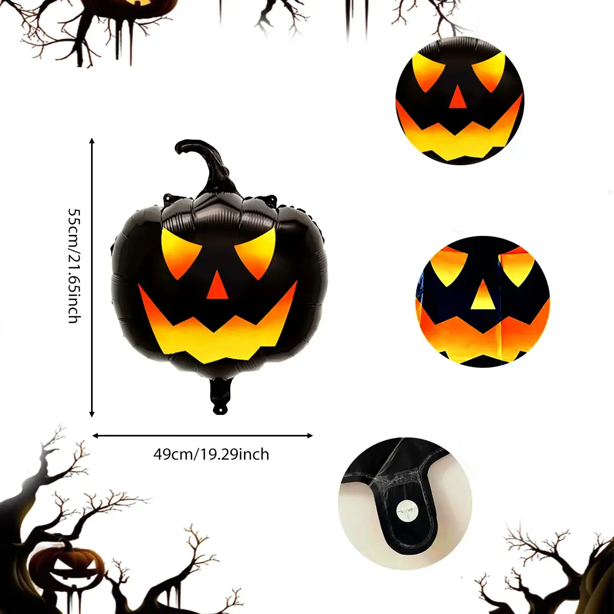 Ballonger Svarta Pumpahuvuden – 3 st 5