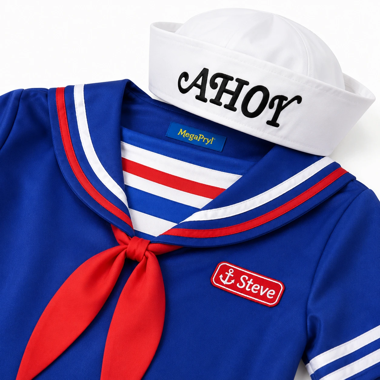 Cosplaydräkt med tröja, shorts, väst och hatt
