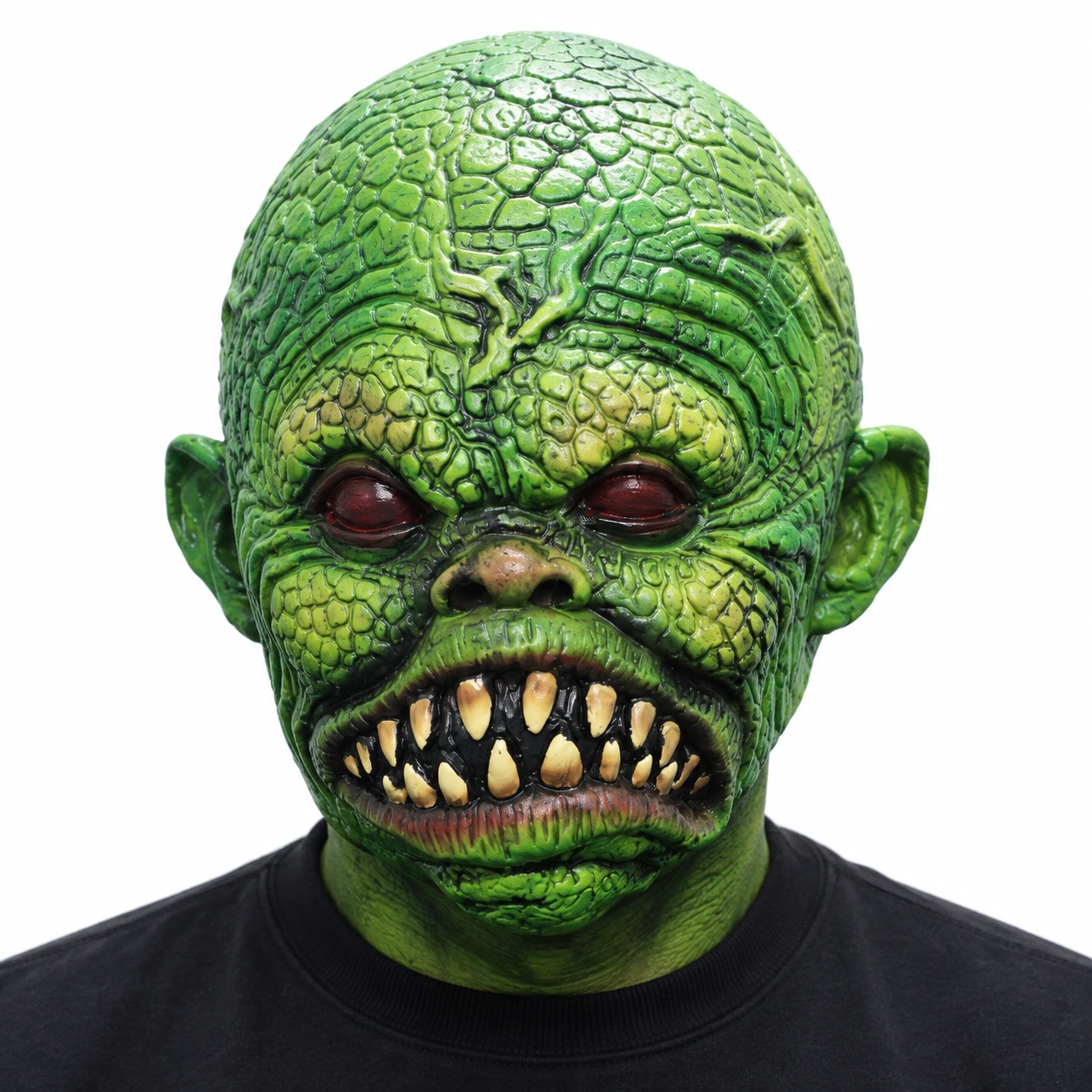 Mask ödlemonster heltäckande med röda eller svarta ögon