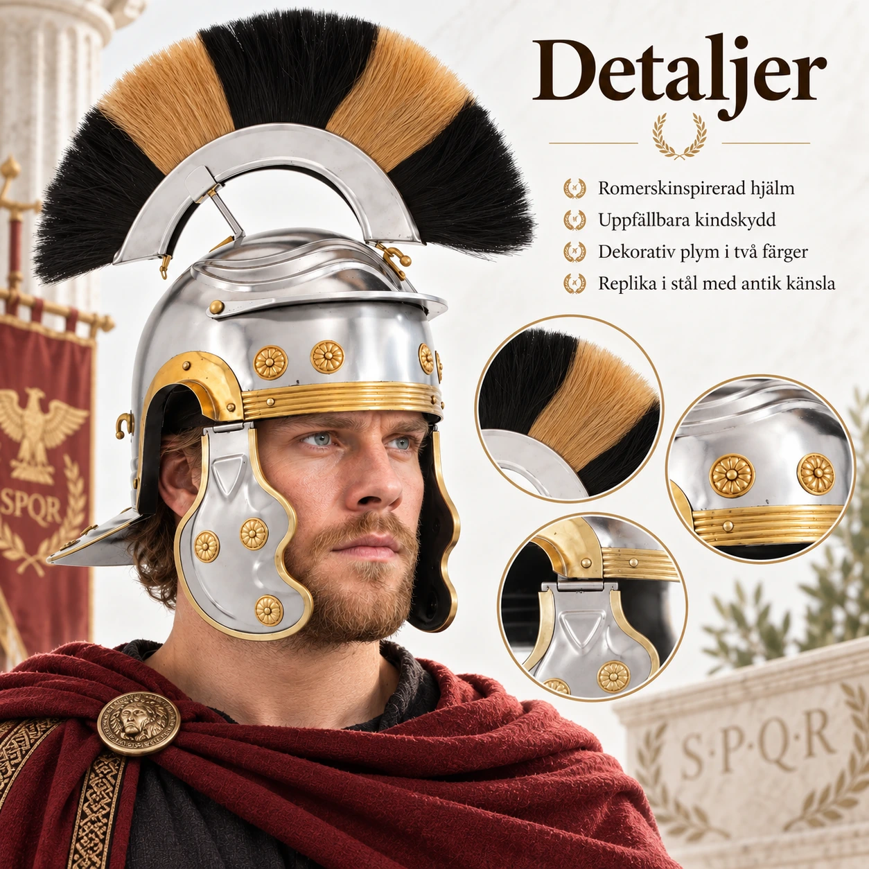Roomalaisen sotilaan teräskypärä sulalla
