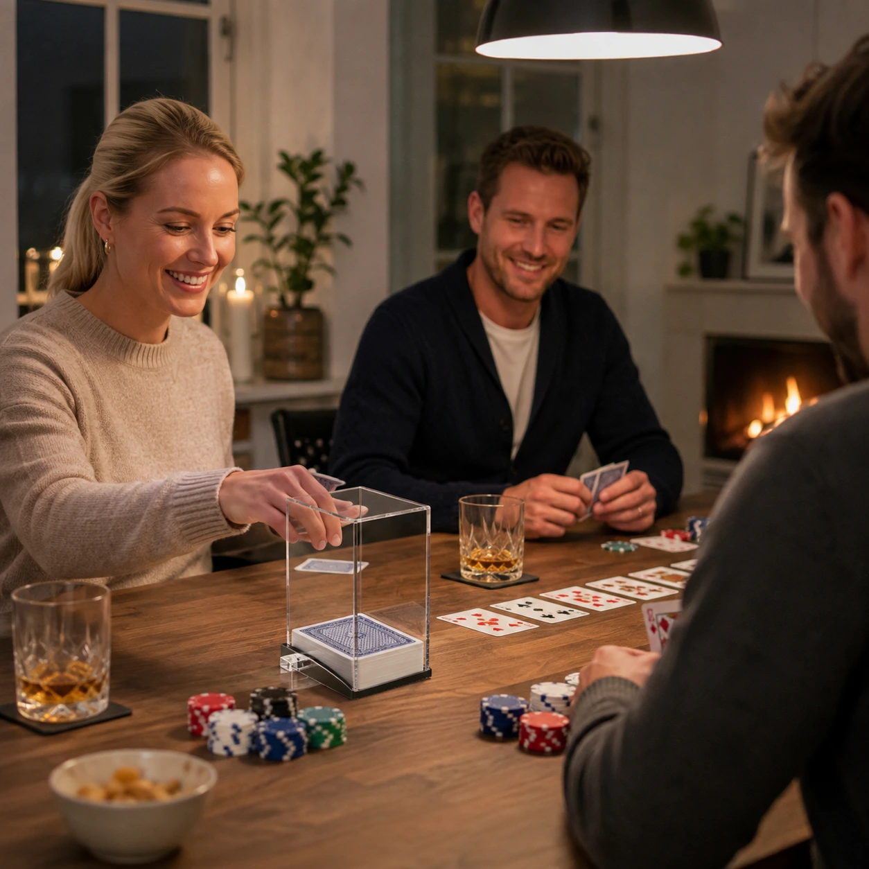 Kortdispenser för poker och blackjack i transparent akryl