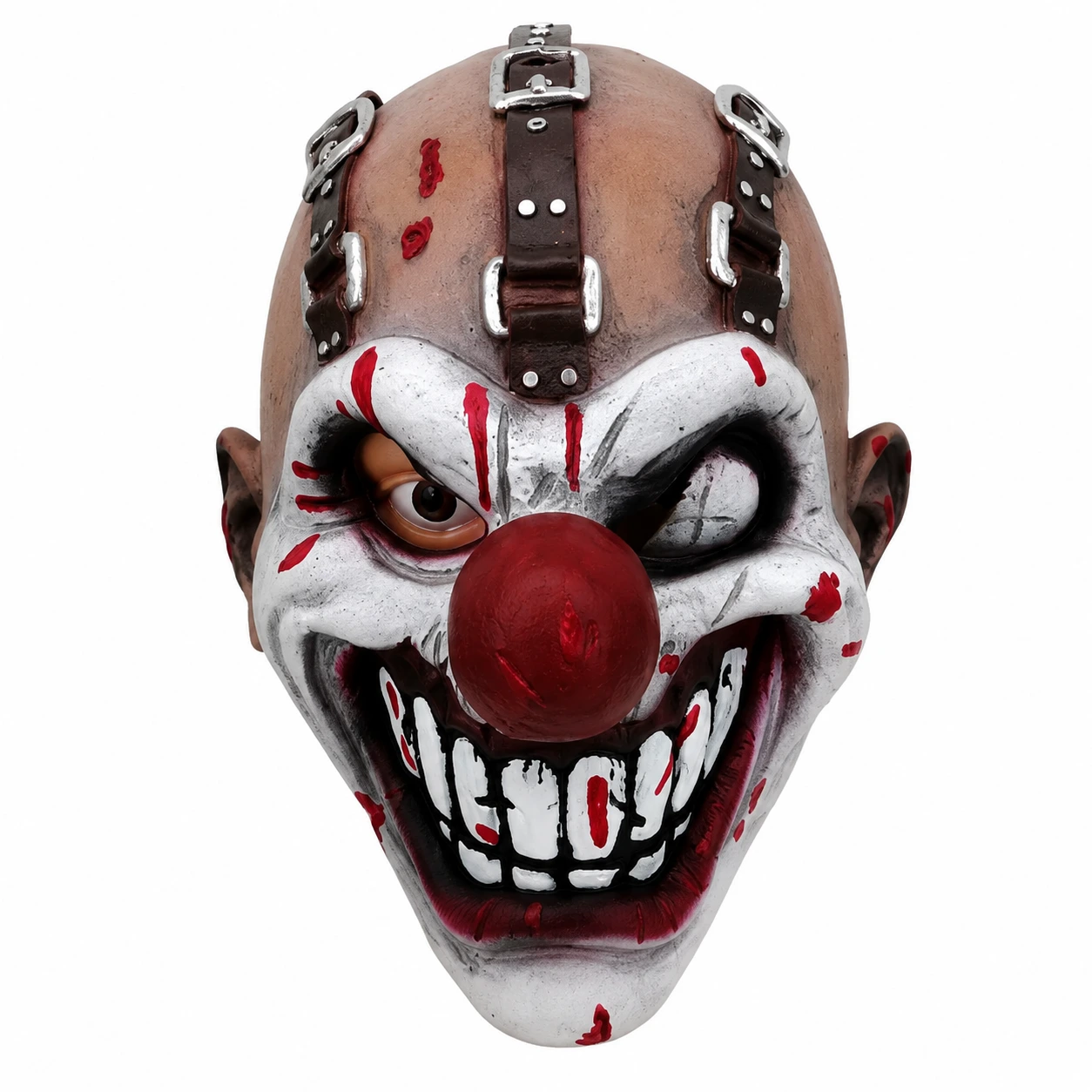 Läskig clownmask för halloween och maskerad i latex