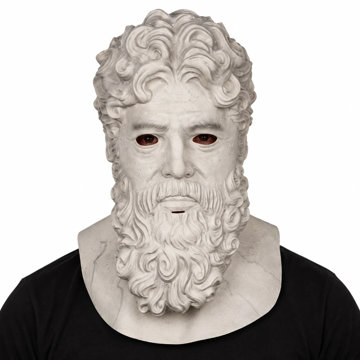 Ansiktsmask med antik byst i latex