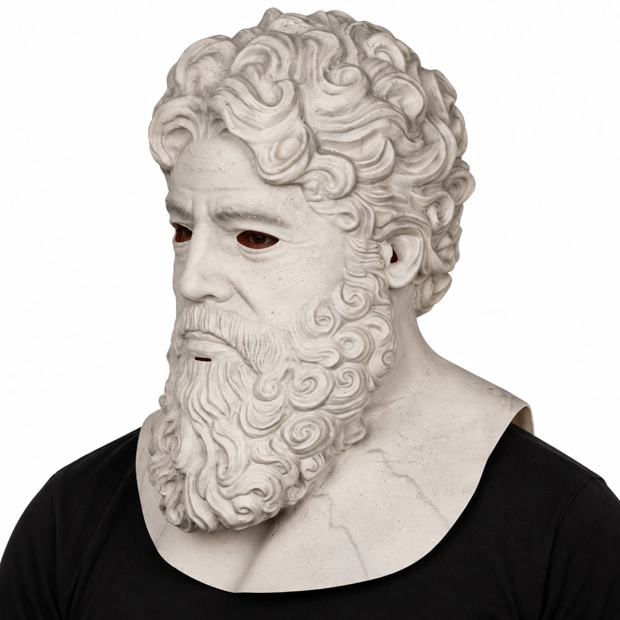 Ansiktsmask med antik byst i latex