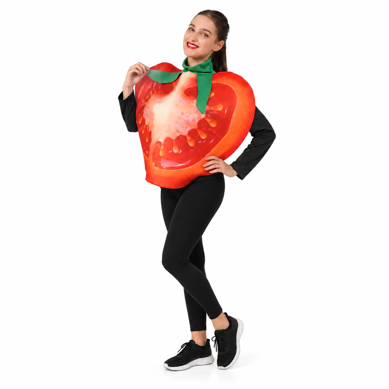 Röd Tomatskiva Kostym för Vuxna