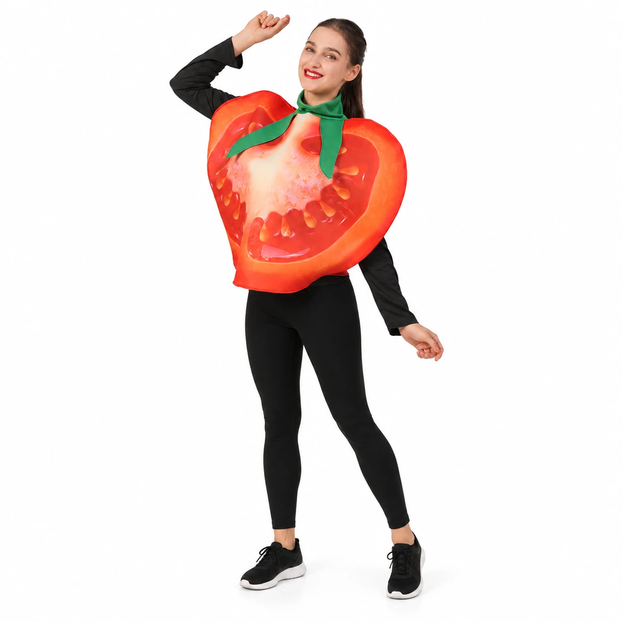 Röd Tomatskiva Kostym för Vuxna