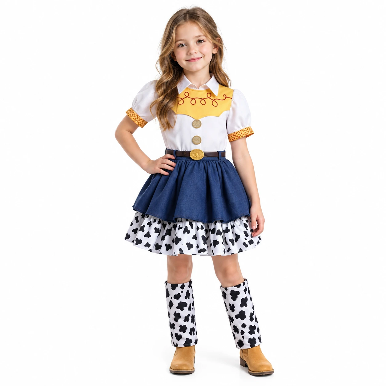 Lasten cowboy-mekko ja leggingsit