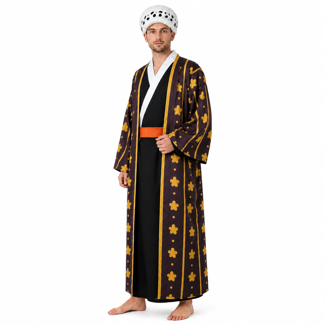Cosplaydräkt i kimono-stil för maskerad och cosplay