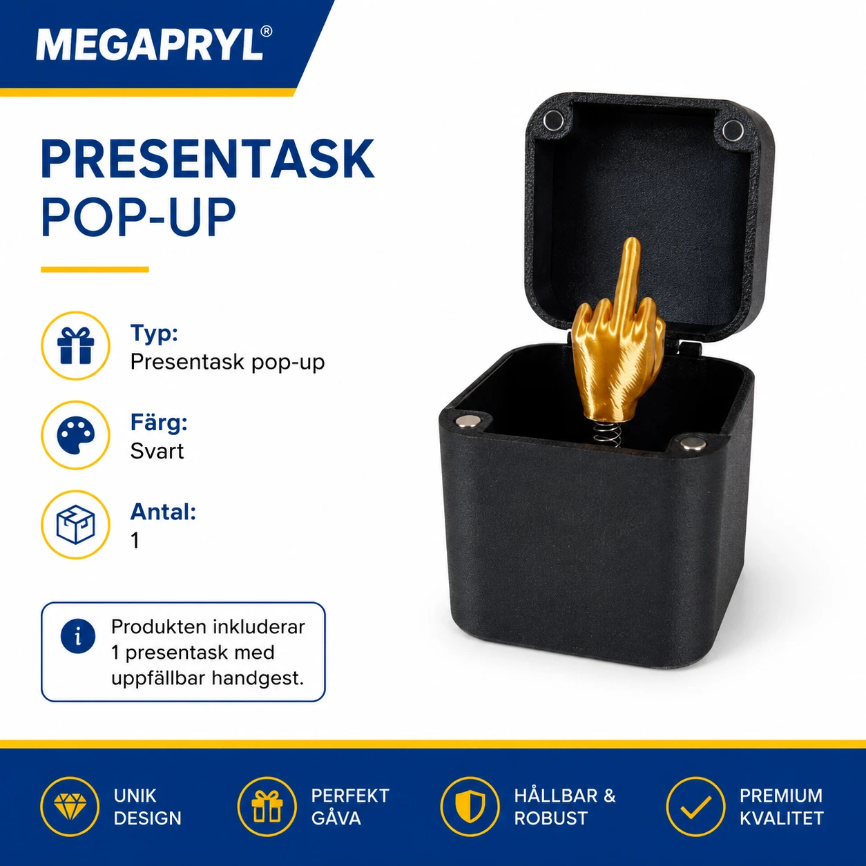 Presentask Pop-up med Uppfällbar Handgest