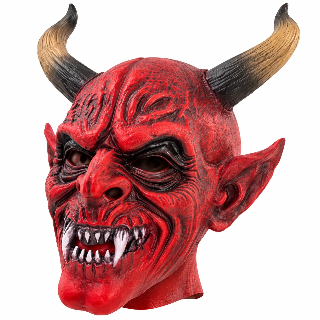 Djävulsmask för halloween med horn