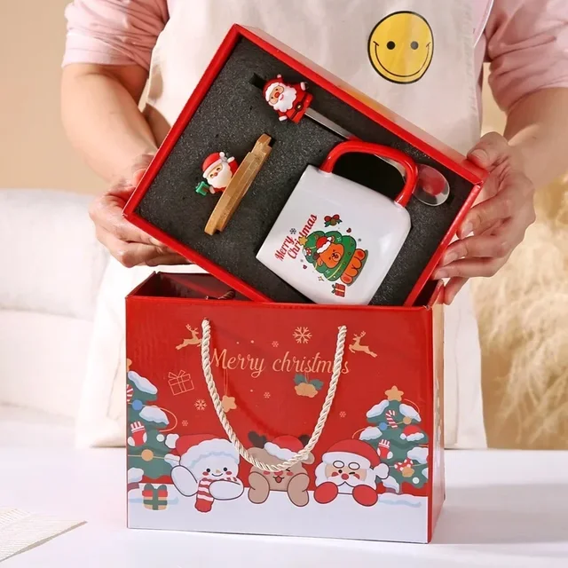 Julgåva Keramikmugg med Lock och Sked 5