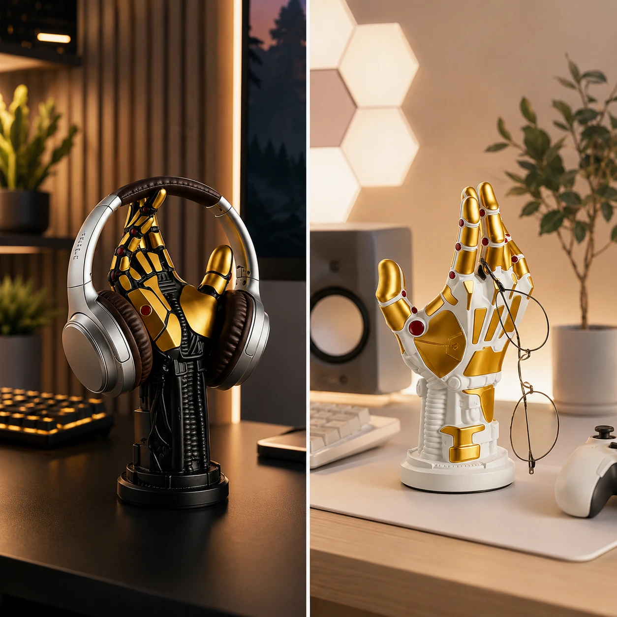 Hörlurshållare Mekanisk Hand – Gaming & Skrivbord