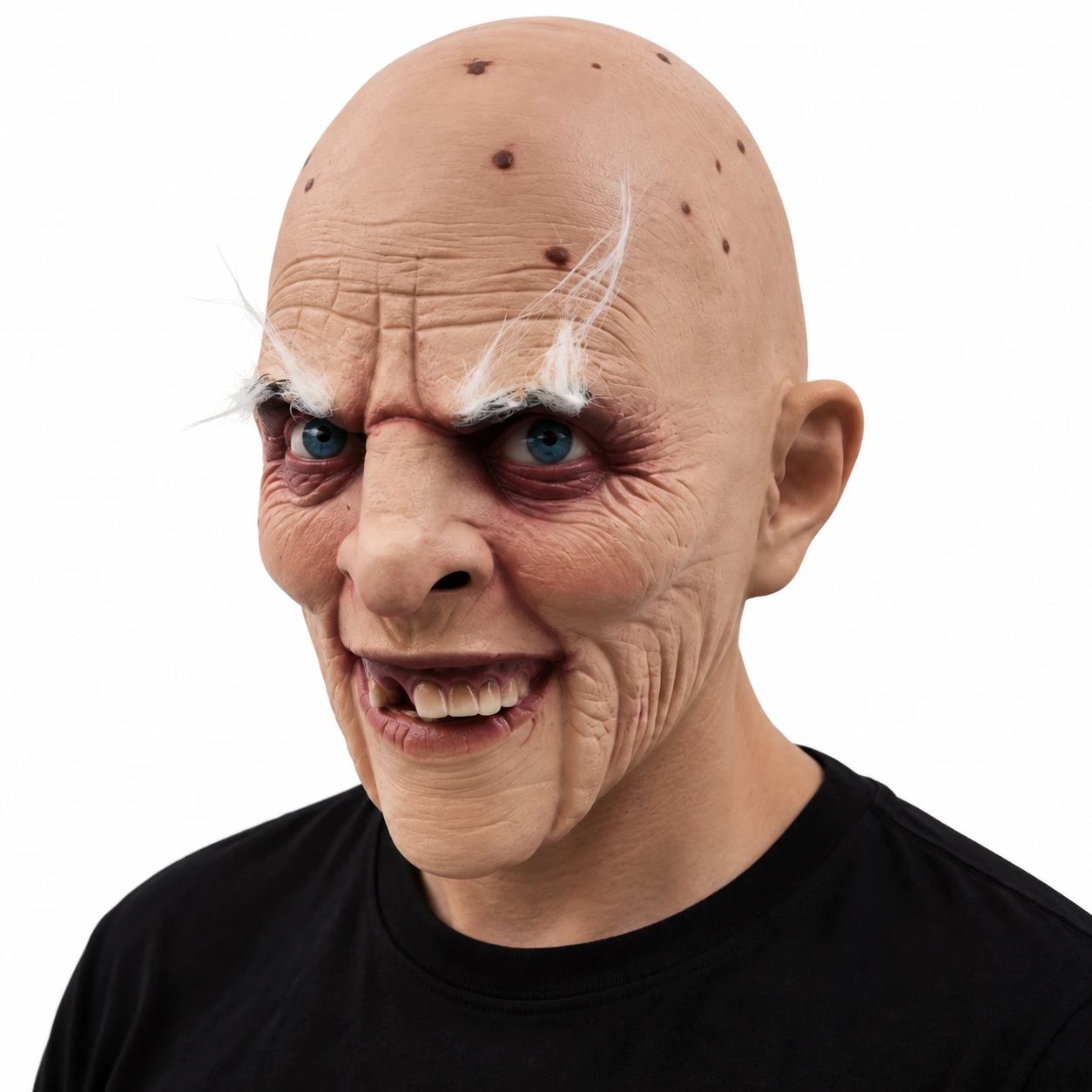 Mask gammal man i latex, heltäckande