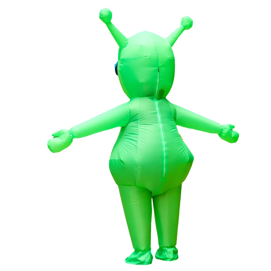Maskeraddräkt vuxen med uppblåsbar bortförande alien